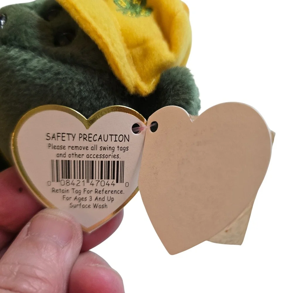 Ty Beanie‎ Babies Johnny John Deere 4-H Bear Green Yellow Plush 2006 47044 NWT
